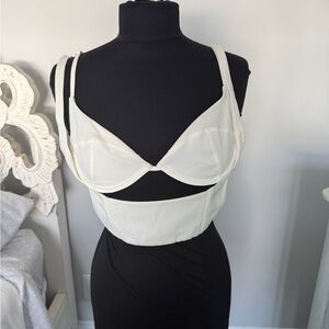 White Fox Bustier Top M